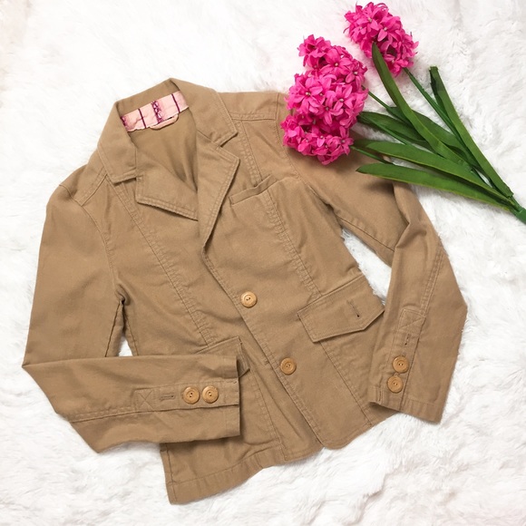 GAP Beige Corduroy Buttoned Blazer Jacket - Picture 1 of 7